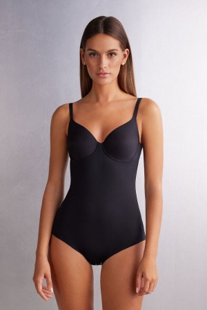 Body Intimissimi Francesca In Ultralight Microfiber Mujer Negros | FPUC-15973