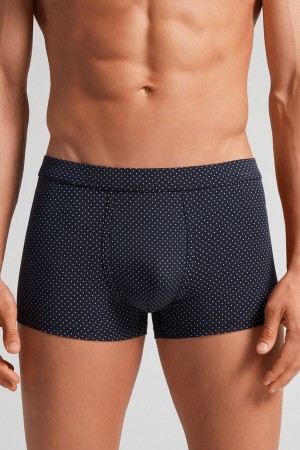 Boxer Intimissimi Micro Dot Natural Fresh Supima® Cotton Hombre Negros | ZKWA-56710