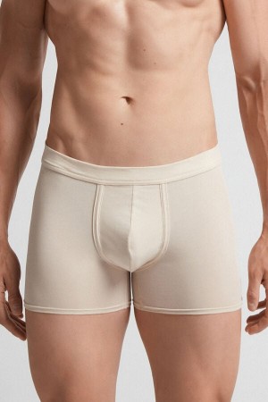 Boxer Intimissimi Natural Fresh Cotton Hombre Beige | HIDL-71594