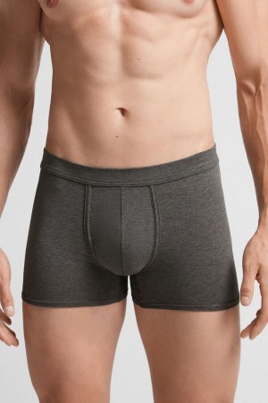 Boxer Intimissimi Natural Fresh Cotton Hombre Grises Oscuro | ODFJ-17492