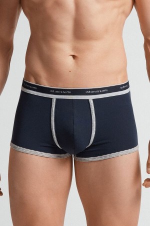 Boxer Intimissimi Natural Fresh Cotton Hombre Azules Grises Claro | FBMK-48160