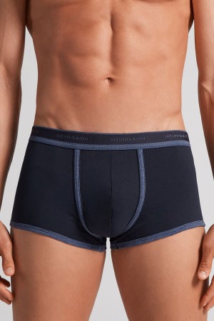 Boxer Intimissimi Superior Cotton With Logo Hombre Azules Azules | MNPD-45971