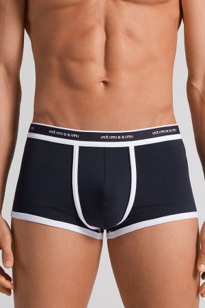 Boxer Intimissimi Superior Cotton With Logo Hombre Azules Blancos | LQNO-01365