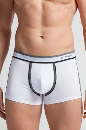 Boxer Intimissimi Two-Tone Superior Cotton Hombre Blancos Grises Oscuro | QGYM-90264