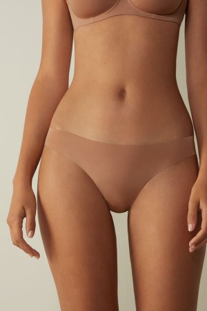 Bragas Intimissimi Brazilian Seamless Ultra Light Microfiber Mujer Beige | WJBH-98471