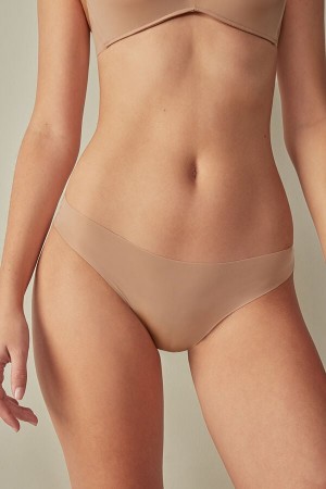 Bragas Intimissimi Brazilian Seamless Ultra Light Microfiber Mujer Naranjas Beige | RWXB-64859