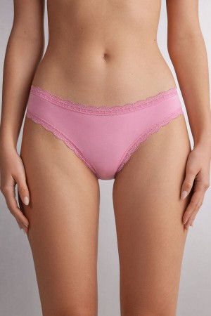 Bragas Intimissimi Cotton And Lace Mujer Rosas | VROE-30289