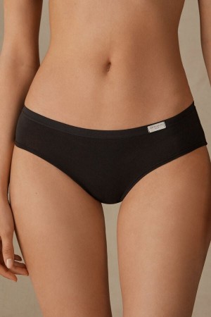 Bragas Intimissimi Cozy Cotton Mujer Negros | XQCV-42185