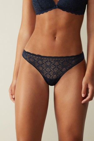 Bragas Intimissimi Lace And Microfiberzilian Mujer Azules | DSQC-86094