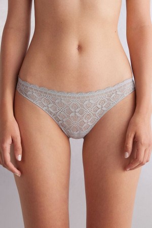 Bragas Intimissimi Lace And Microfiberzilian Mujer Grises | NPAG-10958