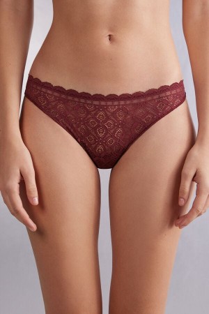 Bragas Intimissimi Lace And Microfiberzilian Mujer Rojos | NLQZ-43065