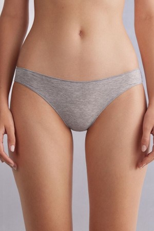 Bragas Intimissimi Low Rise Cotton Mujer Grises Claro | EXAY-68029