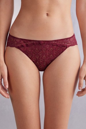 Bragas Intimissimi Low Rise Lace Mujer Rojos | PHVL-97306