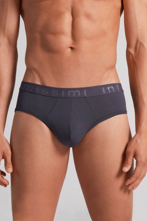 Bragas Intimissimi Microfiber Logo Detail Hombre Grises | OYZQ-81530