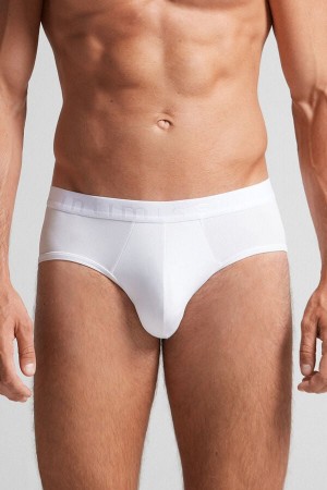 Bragas Intimissimi Microfiber Logo Detail Hombre Blancos | WUCD-24861