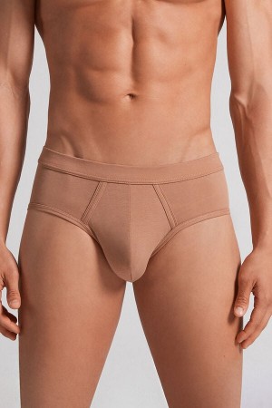 Bragas Intimissimi Natural Fresh Cotton Hombre Beige | BOUH-60275