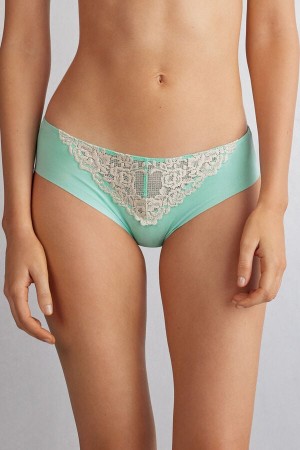 Bragas Intimissimi Pretty Flowers Seamless Cotton Mujer Verdes Blancos | JWSK-51749