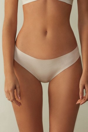 Bragas Intimissimi Seamless Cottonzilian Mujer Creme Rosas | ADVU-19237