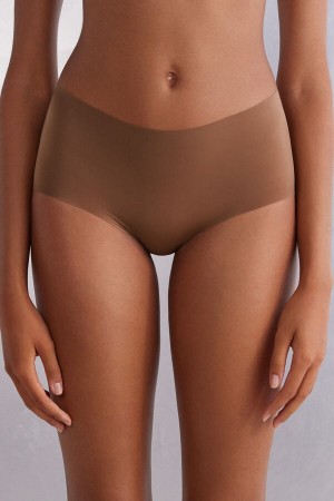 Bragas Intimissimi Seamless Microfiber Hipster Mujer Beige Oscuro | WBZL-16830