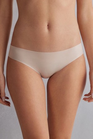 Bragas Intimissimi Seamless Microfiber Mujer Creme Rosas | VHSE-24058