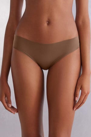 Bragas Intimissimi Seamless Microfiber Mujer Beige Oscuro | PQFB-42796