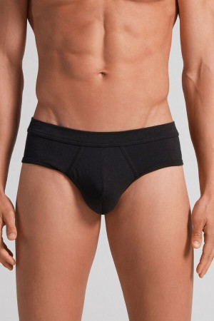 Bragas Intimissimi Superior Cotton Hombre Negros | WDNX-34029