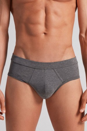 Bragas Intimissimi Superior Cotton Hombre Grises Oscuro | HLGQ-85041