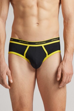 Bragas Intimissimi Superior Cotton Logo Hombre Negros | GEFA-15369