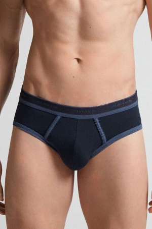 Bragas Intimissimi Superior Cotton Logo Hombre Azules Azules | NSHE-48720