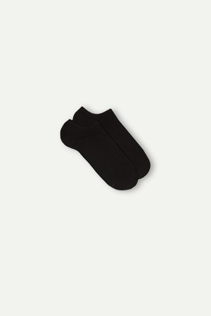 Calcetines Intimissimi No-Show Terrycloth Hombre Negros | ZMUP-27109