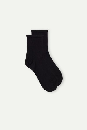 Calcetines Intimissimi Superior Cotton Ankle Hombre Negros | RFQU-87209