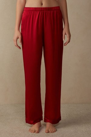 Pantalon Intimissimi Silk Satin Mujer Rojos | GEQD-57298