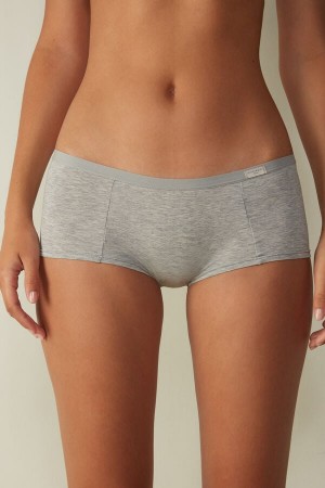 Short Intimissimi Cotton Boyshorts Mujer Grises Claro | QLGC-15976