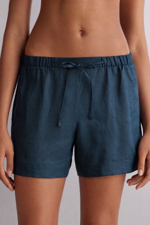 Short Intimissimi Linen Cloth Mujer Azules | YOTJ-50736