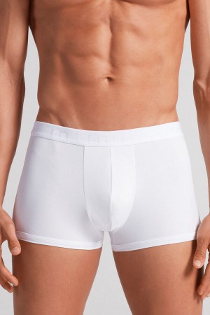 Short Intimissimi Microfiber Logo Hombre Blancos | JDCG-07935