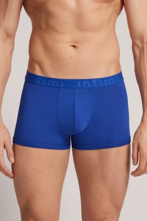 Short Intimissimi Microfiber Logo Hombre Azules | NEOJ-62874