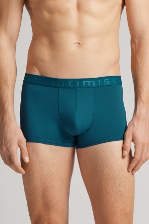 Short Intimissimi Microfiber Logo Hombre Verdes | WYTP-19587