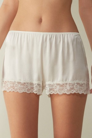 Short Intimissimi Silk Mujer Blancos | NSVW-40913