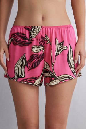 Short Intimissimi Sweet Like Sugar Viscose Satin Mujer Rosas | WIAS-69018