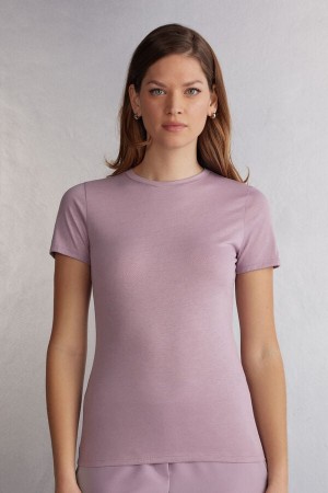 Short Sleeve Intimissimi Ultrafresh Cotton Mujer Rosas | RTUL-07352