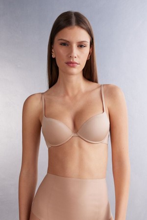 Sujetador Intimissimi Bellissima Push-Up Ultralight Microfiber Mujer Naranjas Beige | LWHN-27645