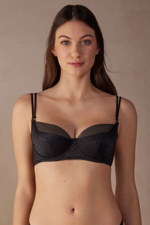 Sujetador Intimissimi Cool Minimal Demi Mujer Negros | VCYS-46387