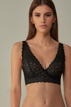 Sujetador Intimissimi Eleonora Balconette Lace Mujer Negros | TRWI-23481