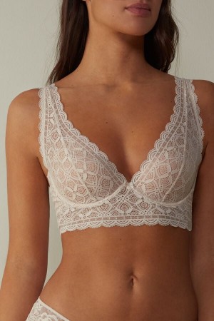 Sujetador Intimissimi Eleonora Balconette Lace Mujer Creme Rosas | ZLSF-40831