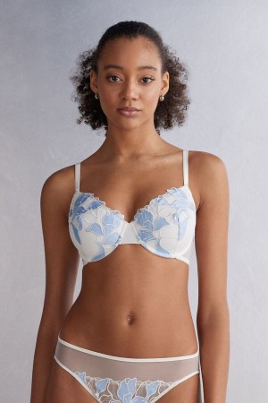 Sujetador Intimissimi Eternal Flowers Francesca Balconette Mujer Azules | SIUE-10756