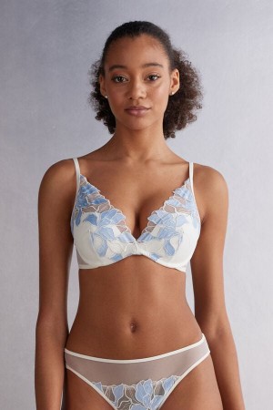 Sujetador Intimissimi Eternal Flowers Giorgia Balconette Mujer Azules | SJZA-14086