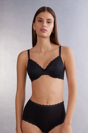 Sujetador Intimissimi Francesca Balconette Lace Mujer Negros | DUHQ-40387