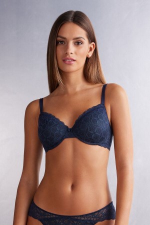 Sujetador Intimissimi Francesca Balconette Lace Mujer Azules | ZIUV-96327