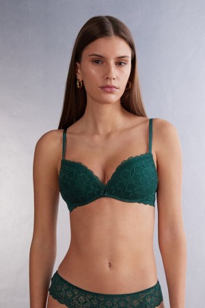 Sujetador Intimissimi Gioia Super Push-Up Lace Mujer Verdes | WCBY-73941