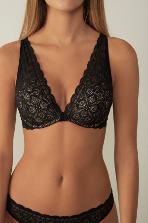 Sujetador Intimissimi Giorgia Balconette Lace Mujer Negros | FNLW-13827